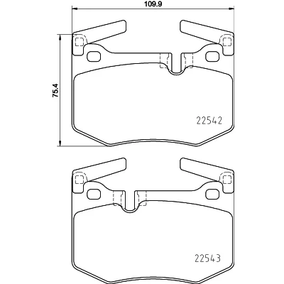 Image de BREMBO P 83 164 Jeu de plaquettes frein contact signal d&#039;usure inclus sans accessoires, avec masses d&#039;équilibrage LEXUS: RC, GS IV