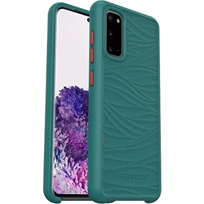 Image de LifeProof Wake Coque pour Samsung Galaxy S20, Antichoc, résistant aux chutes jusqu&#039;à 2 mètres, protection fine, fabriquée à partir de plastique océanique recyclé, Sarcelle