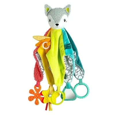 Image de Fehn Doudou bébé jouet renard pour nouveau né Aide au sommeil à câliner et saisir marionnette animal de bébés jeunes enfants dès 0+ mois