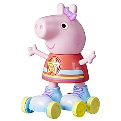 Image de Peppa Pig Roller Disco Jouet avec Action Pull and Go 28 cm de Haut lumières, Discours, Musique à partir 3 Ans