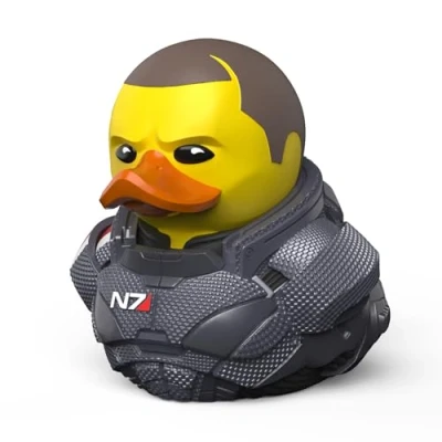 Image de TUBBZ Figurine de Canard Commander Shepard en Caoutchouc Vinyle à Collectionner Produit Officiel Mass Effect Jeux vidéo Sci FI Action FPS
