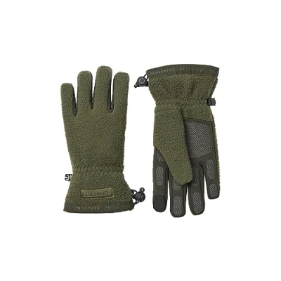 Image de SEALSKINZ Gants Hoveton en polaire Sherpa, imperméables, pour le froid, vert olive, taille L