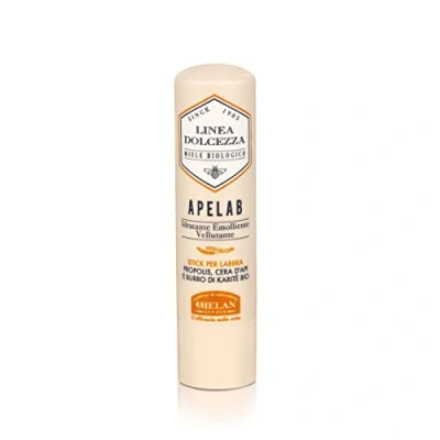 Image de Helan, Linea Dolcezza, Baume à Lèvres Stick, Hydratant et Réparateur a Levre Émollient Sèches Gercées avec Beurre de Karité Bio pour Peau Douce Veloutée, 4.5 ml Made in Italy