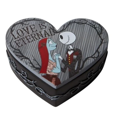Image de Enesco Boîte à bijoux avec couvercle, résine de pierre, multicolore, 3,2 x 7,6 8,9 cm