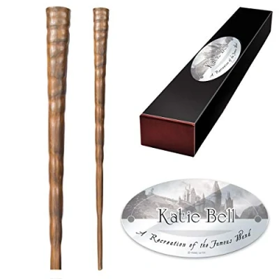 Image de The Noble Collection Katie Bell Character Wand 11in (27cm) Wizarding World with Name Tag Harry Potter Film Set Movie Props Wands