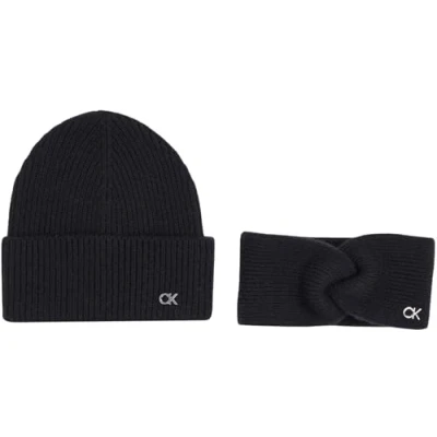 Image de Calvin Klein Beanie &amp; Headband SET Cacheoreilles, Femme, Taille: One Size, Black