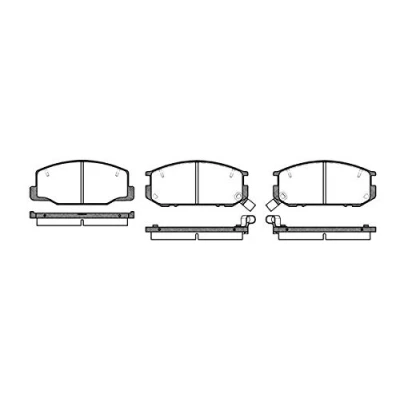 Image de REMSA 0152.12 Jeu de plaquettes frein Essieu avant contact signal d&#039;usure inclus TOYOTA: Previa / Estima I