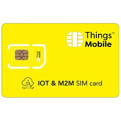 Image de Carte SIM IOT (Internet of Things) Things Mobile Couverture Mondiale, réseau Multi opérateur GSM/2G/3G/4G LTE, sans coûts Fixes, échéance avec des tarifs compétitifs. 10 de crédit Inclus