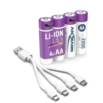 Image de Ansmann Mignon AA 2000 Typ USB C 4er Blister (1800