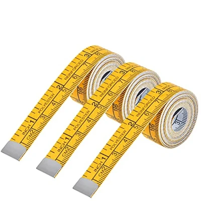Image de 3Pcs Mètre à Ruban pour Couturier, Mètres Couture, Doux Corps Mesure Ruban, Mesurer Double Face Couture Tour de Poitrine Taille 150cm/60in