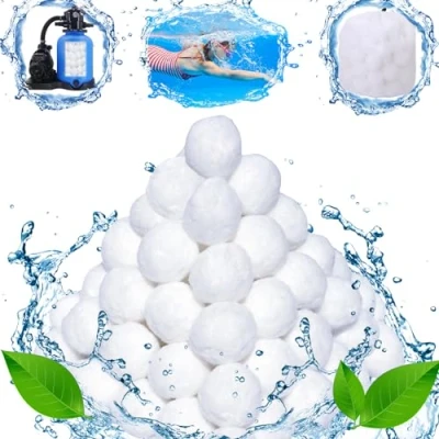 Image de Balles filtrantes piscine 700 g,Balles pour systèmes de filtration à sable, g balle filtrante piscine, peut remplacer 25 kg sable filtrant, filtre piscine,robot