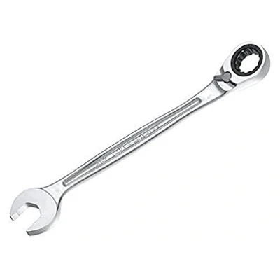 Image de FACOM Clé Mixte à Cliquet Métrique 13mm 467B.13 Système Ultra Grip Antidérapant Mécanisme Compact Réversible par Levier Œil et Fourche Inclinés 15 Chrome Satiné