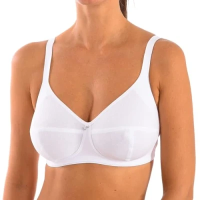 Image de Selene Naomi C Soutien gorge coupe sans boucles d&#039;oreilles non remplies, en coton 100% biologique., blanc, 95C