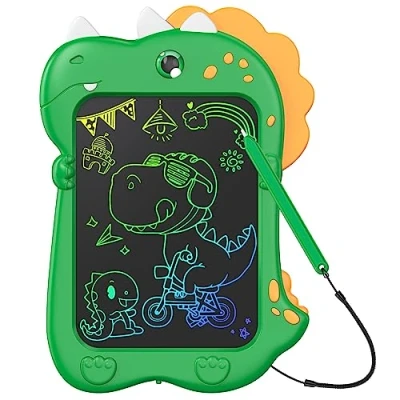 Image de Kizmyee Tableau d&#039;écriture LCD Jouet,Tableau Magique de 8,5 Pouces Planche à Dessin Peinture,Dinosaure Jouet Tablette Noël Petits Cadeaux pour Enfants 3 4 5 6Ans Garçons Filles