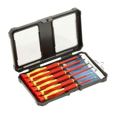 Image de Högert Technik Lot de 6 tournevis précision Jeu VDE Certificat 1000 V En acier CrV