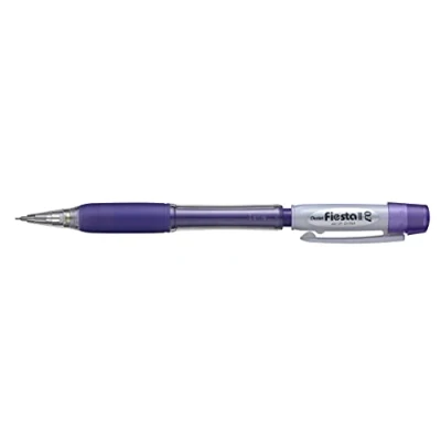 Image de Pentel Fiesta II AX127W Lot de 12 Porte mines corps violet/blanc nacré 0,7 mm