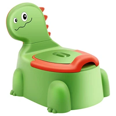 Image de Pot Bebe Toilette Enfant pour Garcon Bébé Petit WC Toilettes Fauteuil Apprentissage Proprete Enfants Fille Pipi Chambre Pots Siege Dapprentissage Animaux Dino Chaise Couvercle Antiderapant Vert
