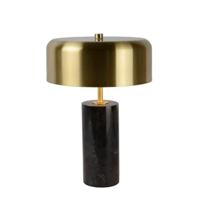 Image de Lucide 34540/03/30 Lampe de Table, Marbre, 21 W, Noir, Or Mat