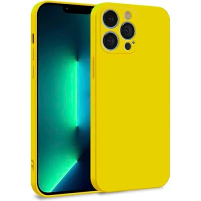 Image de MyGadget Coque Compatible avec Apple iPhone 13 Pro Case TPU Souple &amp; Soft Doublure Microfibre Cover Protection Extra Fine Légère Jaune