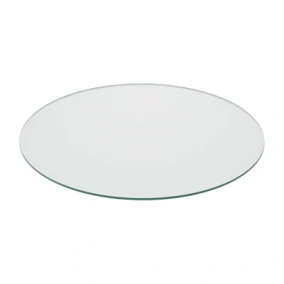 Image de Relaxdays Plaque en Verre de sécurité trempé, pour Table et cheminée, Ronde, Ø 70 cm, 8 mm d&#039;épaisseur, Transparente