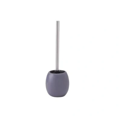 Image de MSV 140754 Bali Brosse WC Céramique Acier Inoxydable/Grès/PP Gris Foncé 0,1 x 39 cm