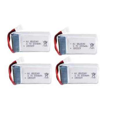 Image de YUNIQUE GREEN CLEAN POWER Batterie 650mAh 3.7V 25C Lipo Compatible avec Syma X5 X5C X5SC X5SW, Cheerson CX 30W, Skytech M68 Ensemble de 4 pour Performances Optimales Argent