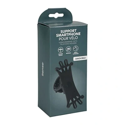 Image de itense Support téléphone pour vélo Amovible Fixation sur Guidon Rotation 360 Simple &amp; Pratique Absorbe Les Vibrations Compatible Tout Smartphone Permet d&#039;avoir Mains Libres