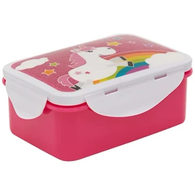 Image de infinite by GEDA LABELS Licorne Boîte à déjeuner en Plastique Multicolore 16,3 x 10,5 6,5 cm