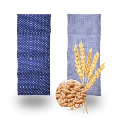 Image de IEA Medical Coussin en grains 100% coton Housse amovible &amp; lavable chauffant de blé Pour le dos, les épaules la nuque Traitement par chaleur et froid 20 x 53 cm