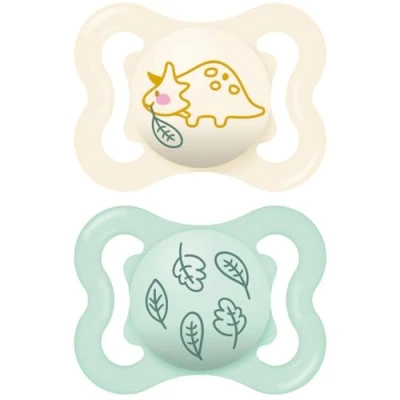 Image de MAM Sucette Supreme 2 6 mois (2 pièces) coloris aléatoire Tétine pour nourrisson en silicone ultra fine et souple bébé idéale un bon développement bucco dentaire