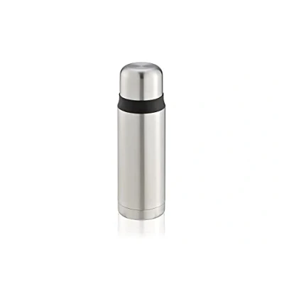 Image de Leifheit Bouteille isotherme Coco 0,5L, Thermos café et thé à double paroi en acier inoxydable, Gourde résistante aux chocs fermeture vis antifuite, 100% étanche