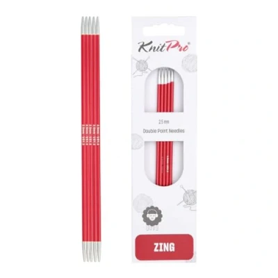 Image de KnitPro KP47033 Set de Goupilles Tricotage Doubles Rouge 38,5 x 1 5 cm