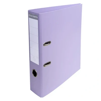 Image de Exacompta Réf. 53707E 1 classeur à levier A4 Prem&#039;Touch Dos de 70 mm Mécanique 75 Dimensions extérieures : 32 x 29 7 cm Format classer Coloris Lilas