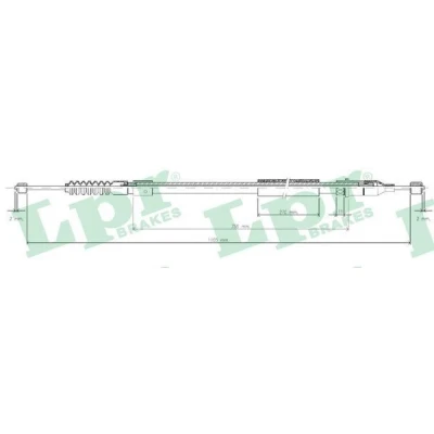 Image de LPR C0555B Câble De Frein 1106/763 à tambour OPEL: Corsa C 3/5 portes, Tigra Twintop, VAUXHALL: Mk2