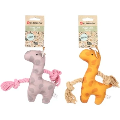 Image de Flamingo Jouet Chiot Puppy Love BRITTY CERF Taupe/Ocre 4,8x21x16,5CM Assortiment