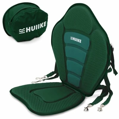 Image de Siege Paddle Gonflable et Kayak avec 4 Sangles Réglables HUIIKE Siège Sac Arrière, Accessoire SUP Seat, Canoe Paddleboard Stand Up Board pour Peche