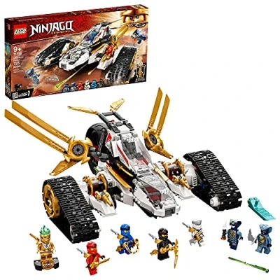 Image de LEGO NINJAGO Legacy Ultra Sonic Raider 71739 Building Kit with a Motorcycle, Plane and Collectible Minifigures; New 2021 (725 Pieces), Multicolore, Standard