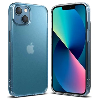 Image de Ringke Compatible avec Coque iPhone 13 Anti Empreintes Digitales [Fusion Matte] Translucide Solide Rigide Polycarbonate Back TPU Souple Bumper Étui Antichoc Protection Matte Clear