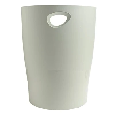 Image de Exacompta Réf. 45306D Lot de 8 corbeilles à papier, poubelles ECOBIN avec poignées Volume 15 litres Adaptées au bureau comme en Home office Dimensions 26,3 x 33,5 cm opaque Gris