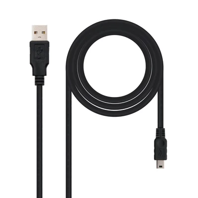 Image de Nanocable 10.01.0402 câble USB 2.0 1,8 m A Mini B Noir Neuf