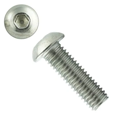 Image de Eisenwaren2000 Vis à tête bombée M5 x 20 mm avec six pans creux (100 pièces) ISO 7380 filetées En acier inoxydable A2 V2A
