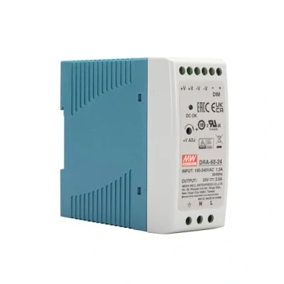 Image de MEAN WELL DRA 60 24 Alimentation Rail DIN V/DC 2.5 A W Nbr. de Sorties:1 x Contenu 1 pc(s)