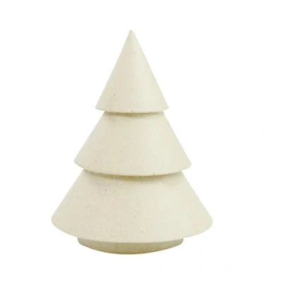 Image de Décopatch NO030C Un support en papier brun mâché 14x14x8 cm, Petit Sapin
