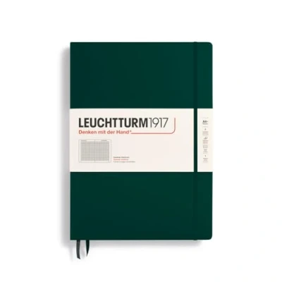 Image de LEUCHTTURM1917 370266 Carnet Master Classic (A4+) Couverture rigide, 235 pages numérotées, Forest Green, Quadrillé