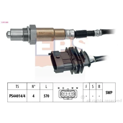 Image de EPS 1.997.089 Sonde lambda Made in Italy OE Equivalent chauffé, planaire, Filetage prégraissé OPEL: Meriva A, Zafira Corsa C 3/5 portes