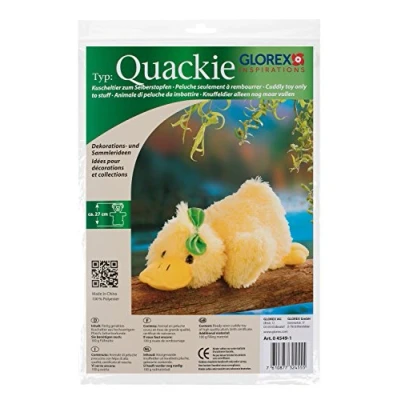 Image de Glorex 0 4549 1 Doudou à remplir soi même Canard Quakie Environ 27 cm Cousu en Peluche de qualité supérieure Il ne Reste Plus qu&#039;à avec Certificat Naissance