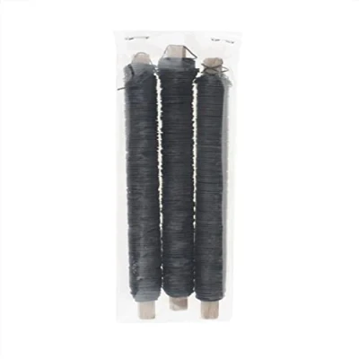 Image de GLOREX 6 2220 058 Fil enroulé incandescent, 3 x 100 g, 0,65 mm, noir, pour bricoler et nouer des compositions couronnes