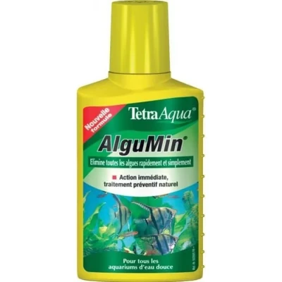 Image de Tetra AlguMin Elimine rapidement tous types d’algues Traitement et prévention Formule liquide Préserve la flore de l’aquarium Pour tout aquarium d’eau douce 100 ml