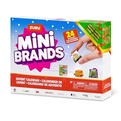 Image de Mini Brands Calendrier de l&#039;Avent en édition limitée Retro Grocery, Foodie, and Toy 24 Jours, Miniatures Vraies Marques à Collectionner