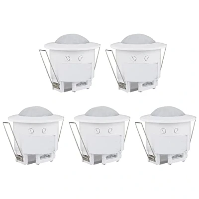 Image de NONDK Lot de 5 interrupteurs lumière du détecteur mouvement PIR encastré infrarouge 110 V 220 360 Capteur